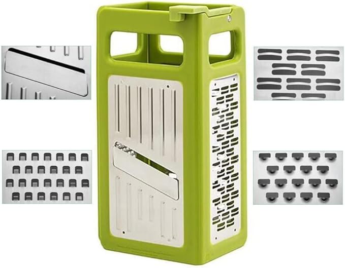 Kitchen Cheese Grater Foldable Four Sided Vegetable Peeler Slicer Stainless Steel Fruit Cutter