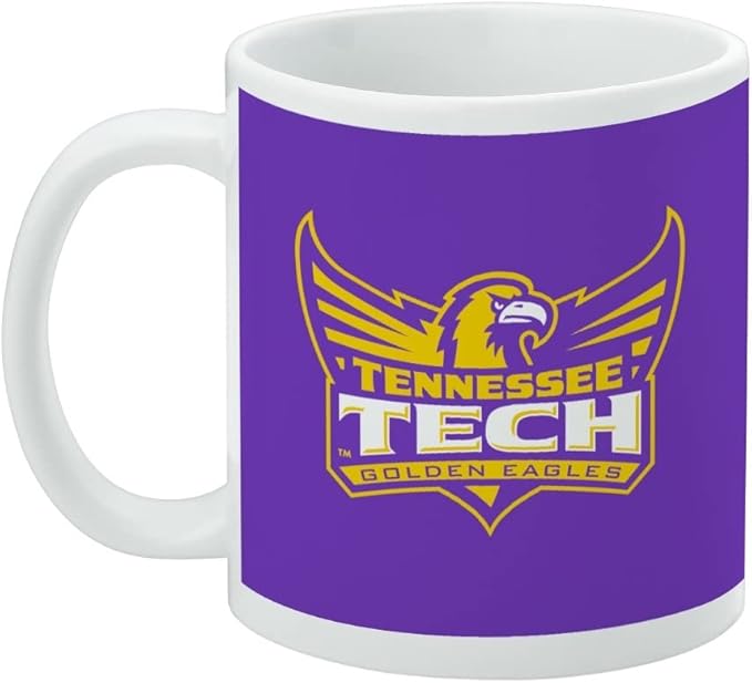 Tennessee Technological University Primary Logo Ceramic Coffee Mug, Novelty Gift Mugs for Coffee, Tea and Hot Drinks, 11oz, White