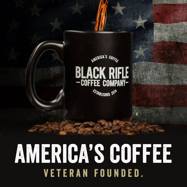 Black Rifle Coffee Company Just Black, 84 Count, Medium Roast K Cups - Single Serve K Cups Coffee Pods - Kcup Pods Compatible with Keurig 1.0 & 2.0 - Made from Arabica Beans