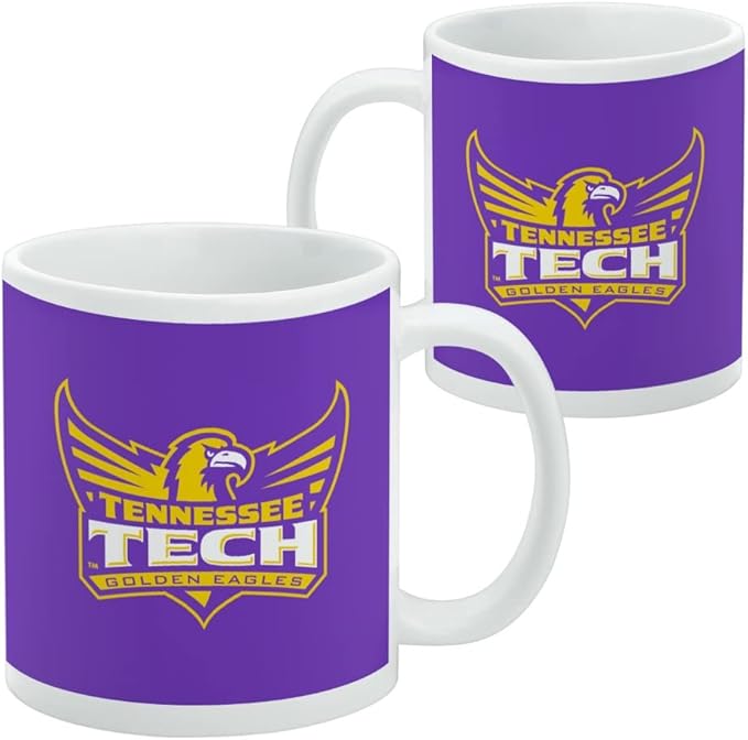 Tennessee Technological University Primary Logo Ceramic Coffee Mug, Novelty Gift Mugs for Coffee, Tea and Hot Drinks, 11oz, White