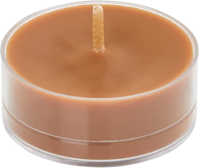 PartyLite Set of 12 Tea Lights Candles, Spiced Roasted Chestnut Scent, Aromatherapy Scented Candles Gift Set, Up to 4 to 6 Hours Burn Time