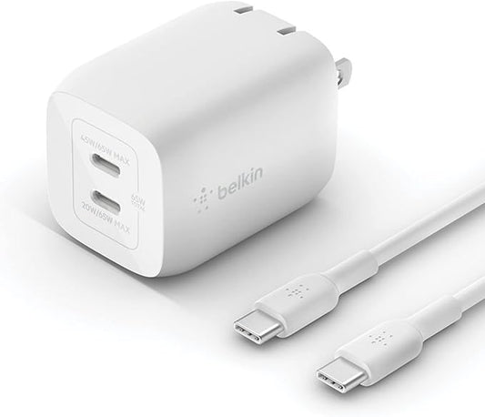 65W DUAL USB-C GAN CHARGER + CABLE