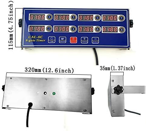 Li Bai Kitchen Cooking Timer 8 Channels Digital LED Alarm Reminder Clock Commercial Restaurant Home Loud Adjustable Clear Display Stainless Steel