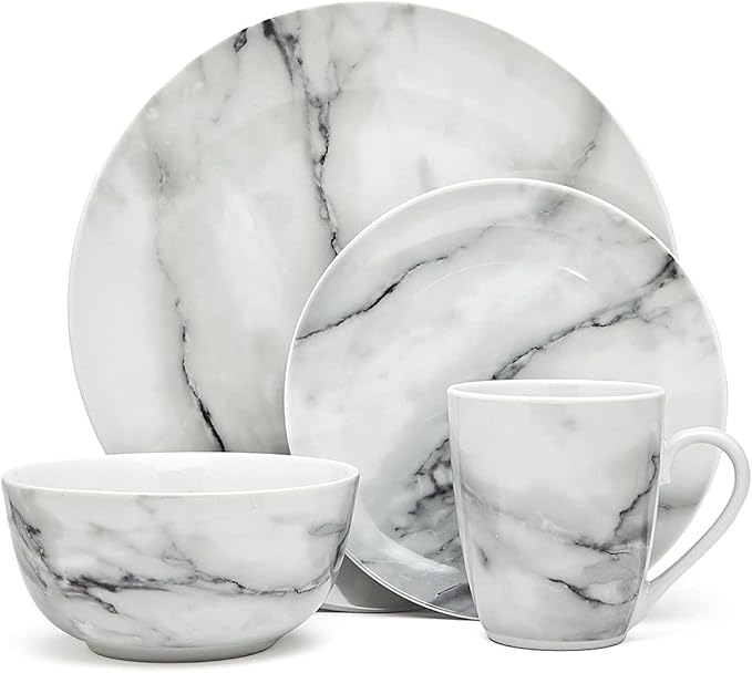 Godinger Silver Art Marble Design 16 Piece Dinner Set