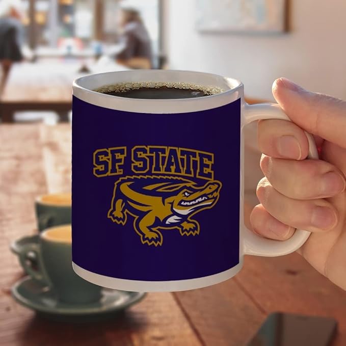 San Francisco State Primary Logo Ceramic Coffee Mug, Novelty Gift Mugs for Coffee, Tea and Hot Drinks, 11oz, White