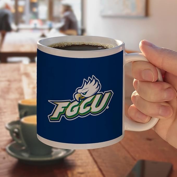 Florida Gulf Coast Primary Logo Ceramic Coffee Mug, Novelty Gift Mugs for Coffee, Tea and Hot Drinks, 11oz, White