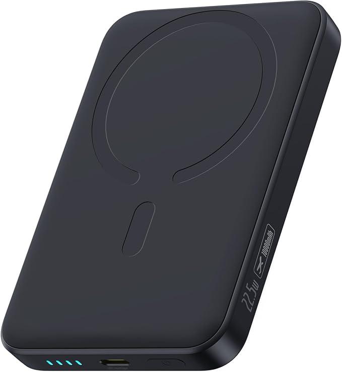 Baseus for MagSafe Portable Charger, 10000mAh Wireless Magnetic Power Bank with USB-C Cable 22.5W PD Charging, Slim Phone Battery Pack Compatible with iPhone 16/15/14/13/12 Pro/Pro Max Series-Black