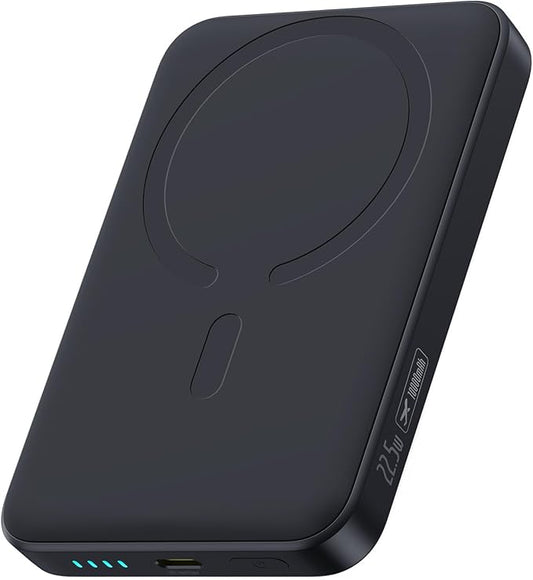 Baseus for MagSafe Portable Charger, 10000mAh Wireless Magnetic Power Bank with USB-C Cable 22.5W PD Charging, Slim Phone Battery Pack Compatible with iPhone 16/15/14/13/12 Pro/Pro Max Series-Black