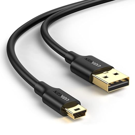 UGREEN 10 FT USB 2.0 Cable - Mini B Compatible with Garmin Nuvi GPS, Dash Cam, Camera, PS3 Controller, Hard Drive, GoPro Hero 3+, PDA