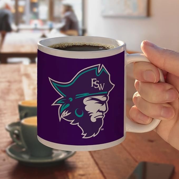 Florida Southwestern State College Primary Logo Ceramic Coffee Mug, Novelty Gift Mugs for Coffee, Tea and Hot Drinks, 11oz, White