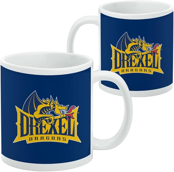 Drexel University Primary Logo Ceramic Coffee Mug, Novelty Gift Mugs for Coffee, Tea and Hot Drinks, 11oz, White