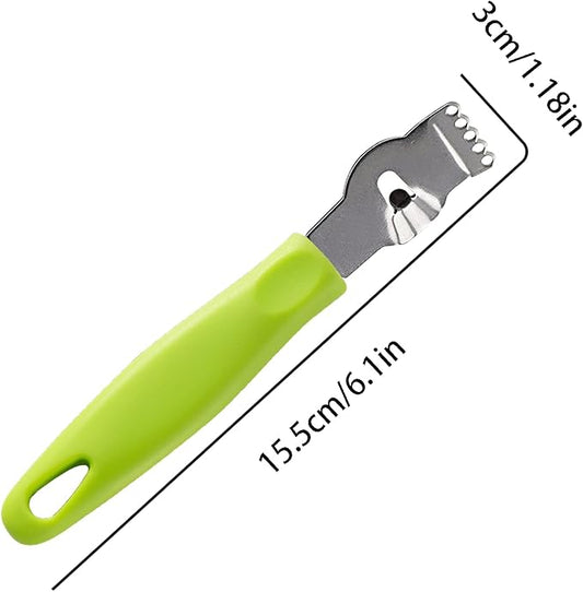 3Pcs Lemon Zester Tool Citrus Peeler Zester Grater with Plastic Handle Stainless Steel Fruit Grater Peeling Knife Multipurpose Kitchen Gadgets Bar Accessories