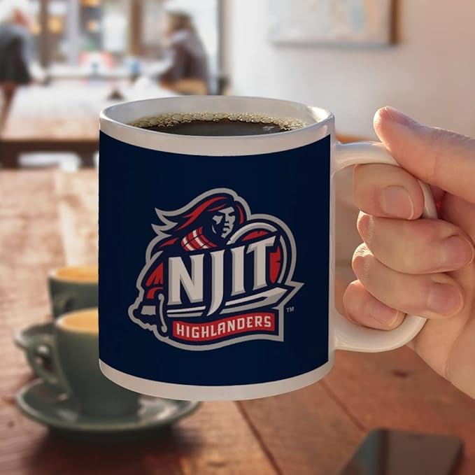 New Jersey Institute of Technology Primary Logo Ceramic Coffee Mug, Novelty Gift Mugs for Coffee, Tea and Hot Drinks, 11oz, White