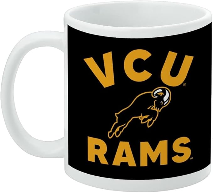 Virginia Commonwealth Official Logo Ceramic Coffee Mug, Novelty Gift Mugs for Coffee, Tea and Hot Drinks, 11oz, White