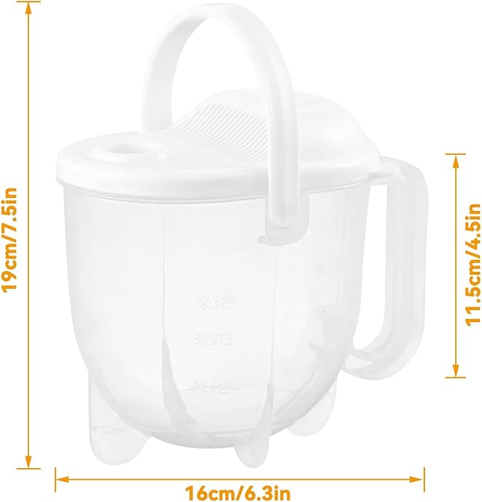 Rice Washer, Rice Cleaner Strainer Rice Washing Bowl Rice Colander Strainer with Handle for Kitchen