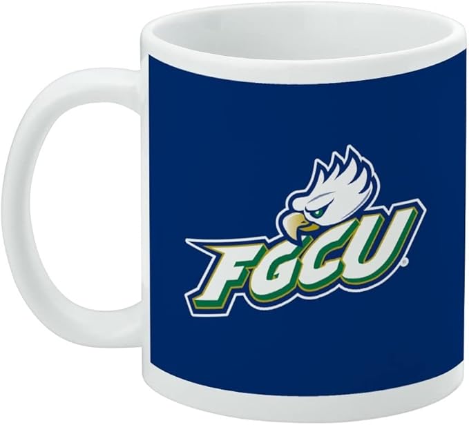 Florida Gulf Coast Primary Logo Ceramic Coffee Mug, Novelty Gift Mugs for Coffee, Tea and Hot Drinks, 11oz, White