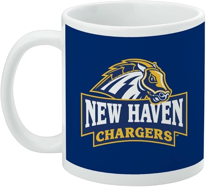 New Haven Primary Logo Ceramic Coffee Mug, Novelty Gift Mugs for Coffee, Tea and Hot Drinks, 11oz, White