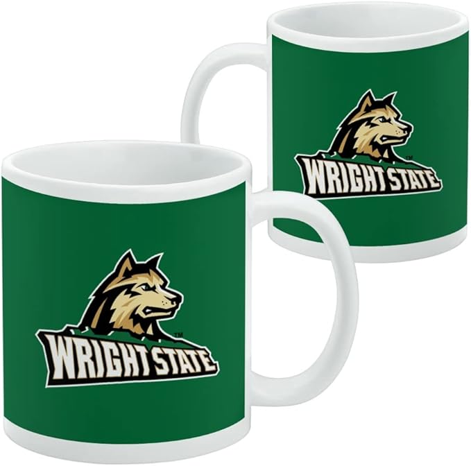 Wright State Primary Logo Ceramic Coffee Mug, Novelty Gift Mugs for Coffee, Tea and Hot Drinks, 11oz, White