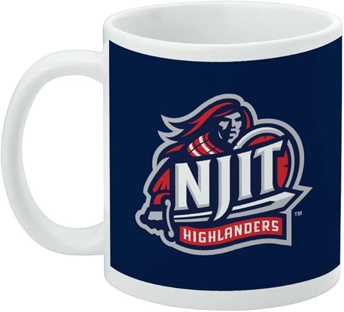 New Jersey Institute of Technology Primary Logo Ceramic Coffee Mug, Novelty Gift Mugs for Coffee, Tea and Hot Drinks, 11oz, White