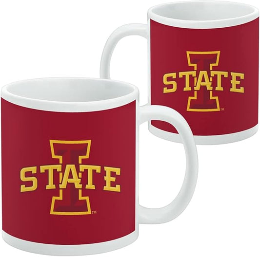 Iowa State University Logo Ceramic Coffee Mug, Novelty Gift Mugs for Coffee, Tea and Hot Drinks, 11oz, White