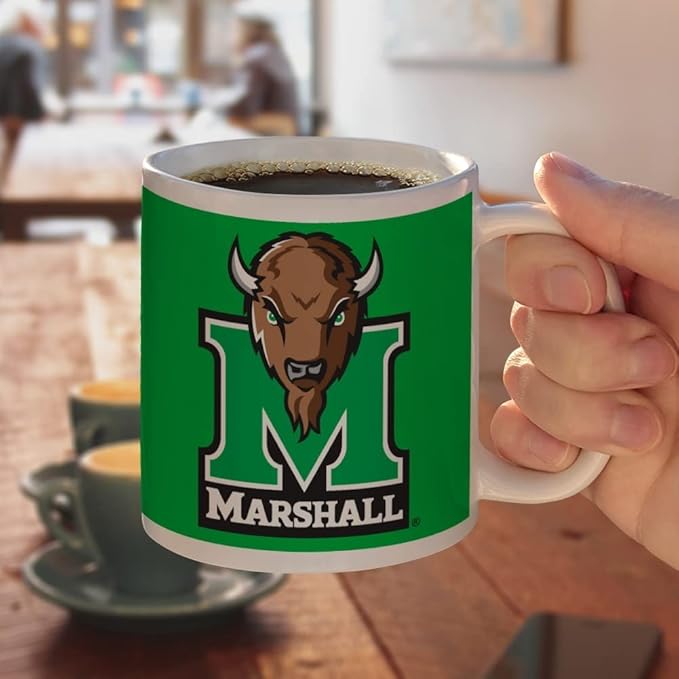 Marshall Primary Logo Ceramic Coffee Mug, Novelty Gift Mugs for Coffee, Tea and Hot Drinks, 11oz, White