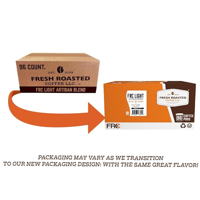 Fresh Roasted Coffee, FRC Dark Roast Blend, 96 Pods for K Cup Brewers