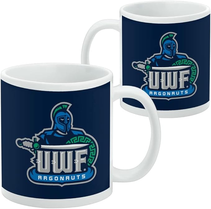 University of West Florida Primary Logo Ceramic Coffee Mug, Novelty Gift Mugs for Coffee, Tea and Hot Drinks, 11oz, White