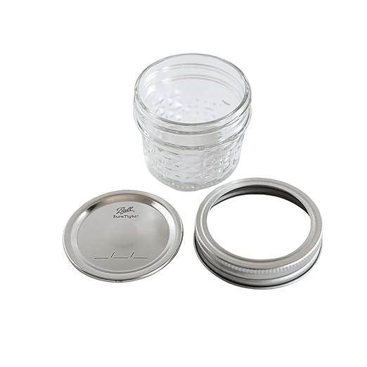 Ball - 4 oz Regular Mouth Glass Mason Jars | 11 Pack Jars with Airtight Lids | Large Glass Jar for Food Storage with Lids | Ideal for Canning, Fermentation, Pickling, Kombucha Brewing | Set of 11