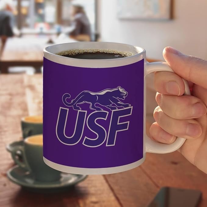 University of Sioux Falls Primary Logo Ceramic Coffee Mug, Novelty Gift Mugs for Coffee, Tea and Hot Drinks, 11oz, White