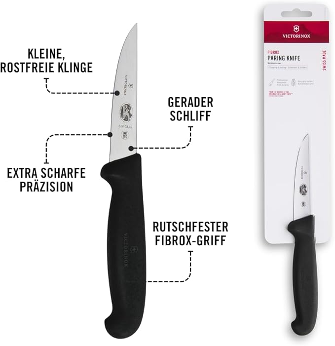 Victorinox Fibrox 4-Inch Boning Knife with Straight Edge and Black Handle