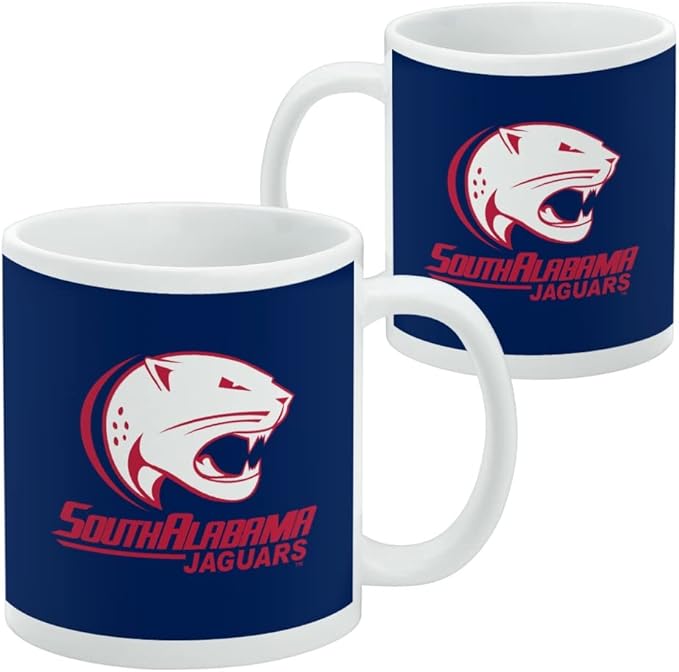 Univeristy of South Alabama Primary Ceramic Coffee Mug, Novelty Gift Mugs for Coffee, Tea and Hot Drinks, 11oz, White