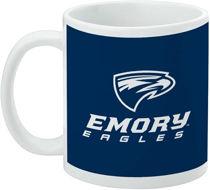 Emory University Primary Logo Ceramic Coffee Mug, Novelty Gift Mugs for Coffee, Tea and Hot Drinks, 11oz, White