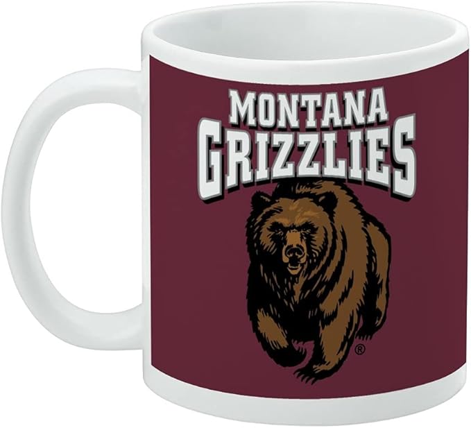University of Montana Primary Logo Ceramic Coffee Mug, Novelty Gift Mugs for Coffee, Tea and Hot Drinks, 11oz, White