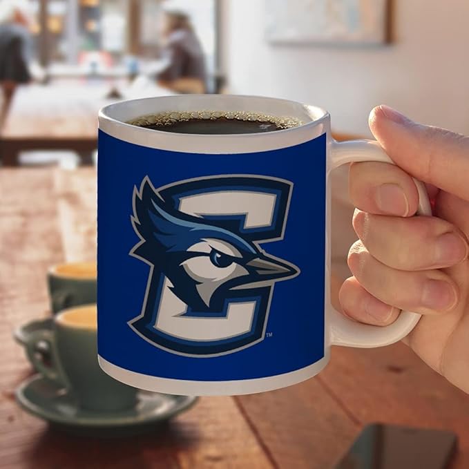 Creighton University Primary Logo Ceramic Coffee Mug, Novelty Gift Mugs for Coffee, Tea and Hot Drinks, 11oz, White