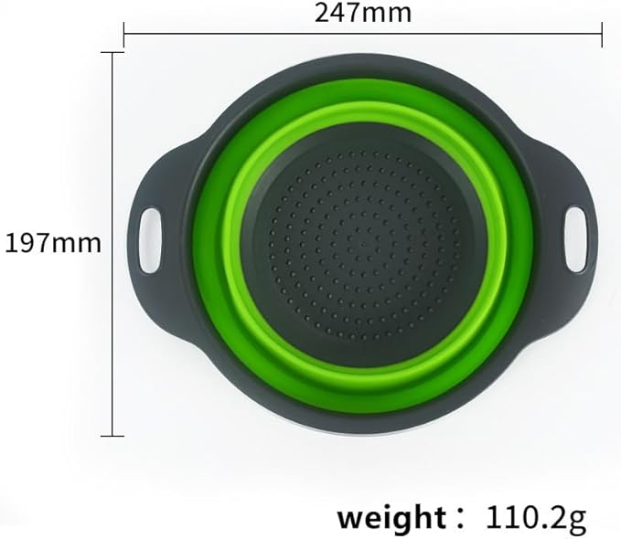 2-Pcs Collapsible Colander Set & Vegetable wash Basket,colander for kitchen,strainer, Space Saving Outdoor Multi-Purpose Foldable Sink,