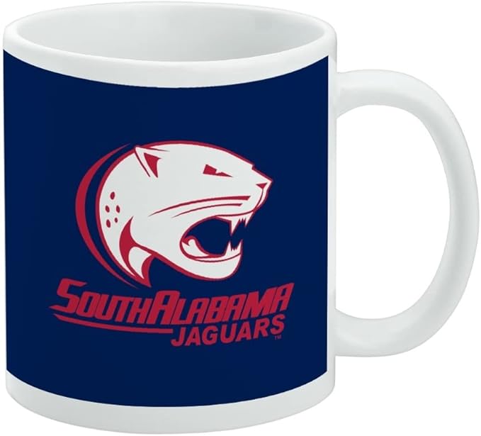 Univeristy of South Alabama Primary Ceramic Coffee Mug, Novelty Gift Mugs for Coffee, Tea and Hot Drinks, 11oz, White