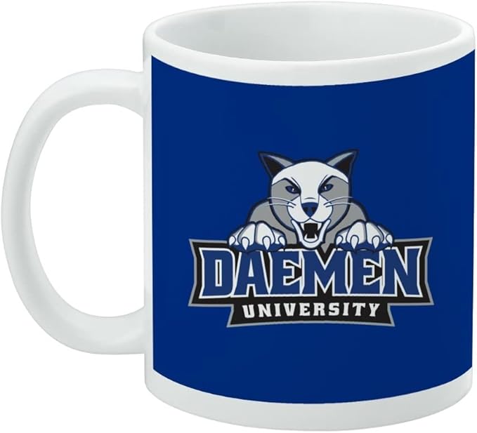 Daemen College Primary Logo Ceramic Coffee Mug, Novelty Gift Mugs for Coffee, Tea and Hot Drinks, 11oz, White