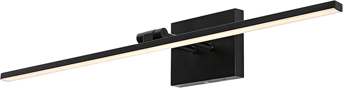 JONATHAN Y JYL7163C Santino 28" Modern Minimalist Swivel Integrated Dimmable LED Rechargeable Picture Light with Touch Sensor for Bedroom, Living Room, Kitchen, Office, Black