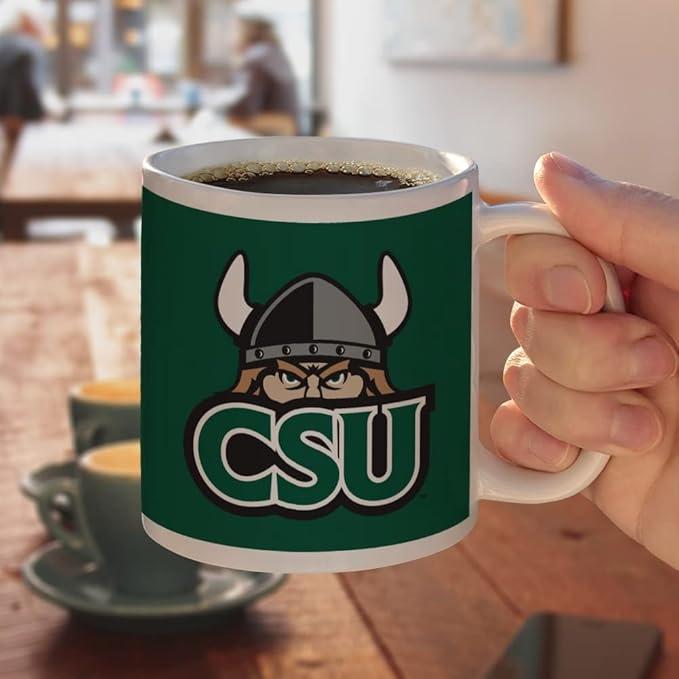 Cleveland State University Primary Logo Ceramic Coffee Mug, Novelty Gift Mugs for Coffee, Tea and Hot Drinks, 11oz, White