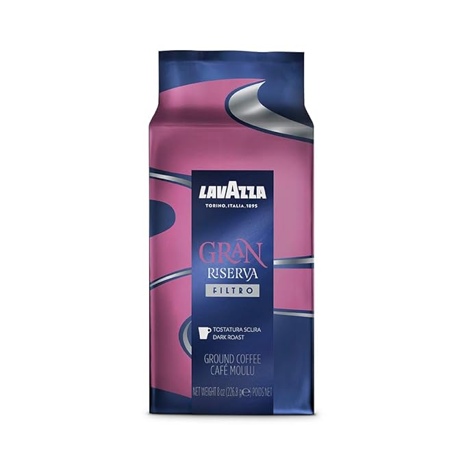Lavazza Gran Riserva Filtro Ground Coffee Dark Roast 8oz Brick