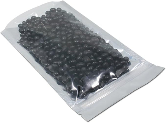 FERENLI 500 Pieces Stand Up Clear Front Resealable Aluminum Mylar Foil Plastic Packaging Bag Zipper Heat Sealable with Tear Notch Long Term Food Storage 3.9x5.9 inch