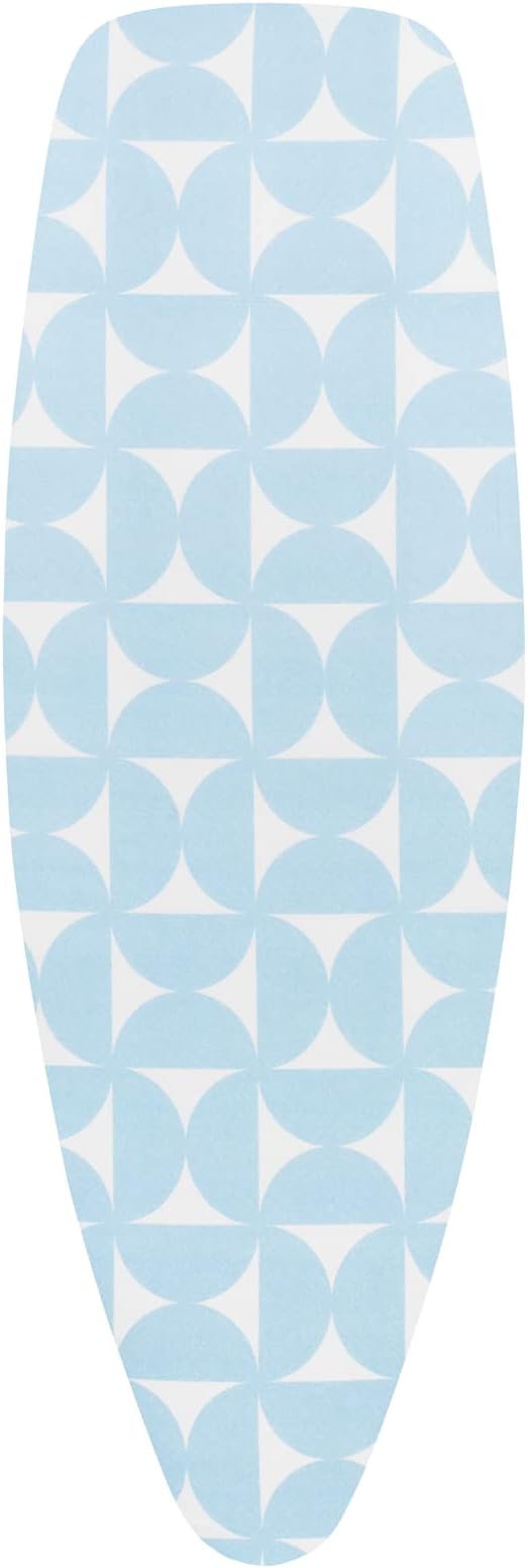 Brabantia Size D (53 x 18 inches) Replacement Ironing Board Cover with Thick Foam & Felt Padding (Fresh Breeze) Easy-Fit, 100% Cotton
