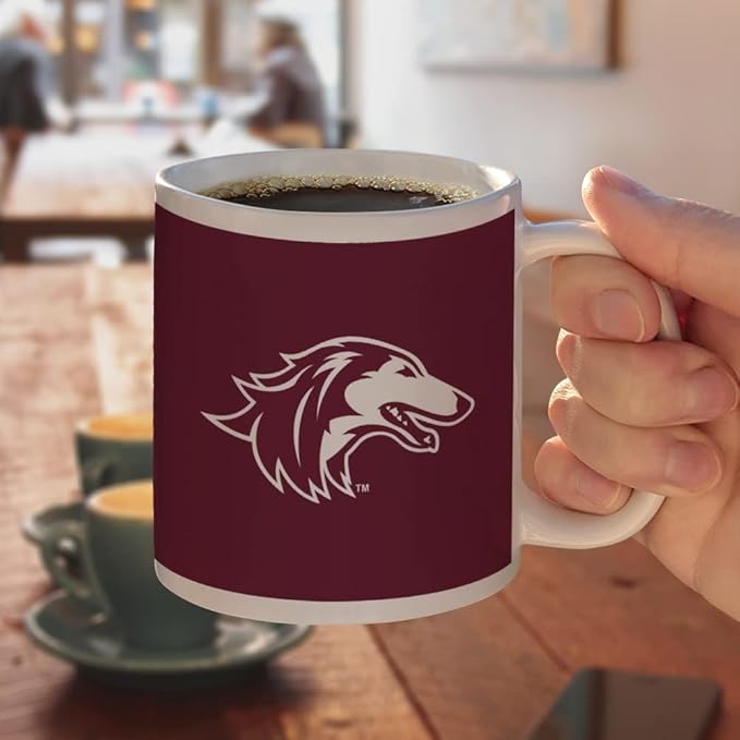 SIU Primary Logo Ceramic Coffee Mug, Novelty Gift Mugs for Coffee, Tea and Hot Drinks, 11oz, White