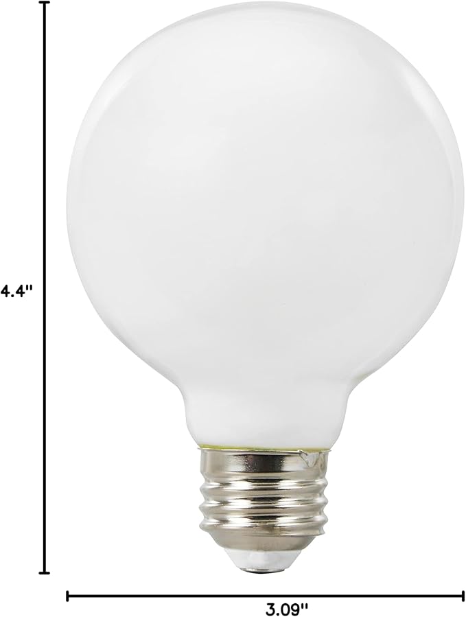 LEDVANCE Sylvania G25 LED Light Bulb, 40W Equivalent Efficient 4W, 10 Year, Non-Dimmable, 350 Lumens, 2700K, Soft White - 2 Pack (40214)