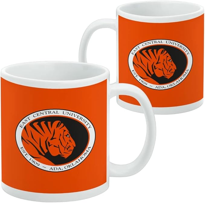 East Central University Primary Logo Ceramic Coffee Mug, Novelty Gift Mugs for Coffee, Tea and Hot Drinks, 11oz, White