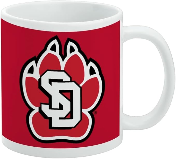 South Dakota Primary Logo Ceramic Coffee Mug, Novelty Gift Mugs for Coffee, Tea and Hot Drinks, 11oz, White