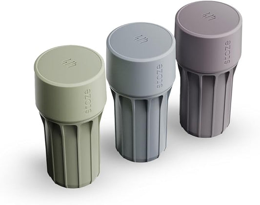 Staze Preserve Vacuum Sealed Storage Jars (148ml) | Smell Proof Containers | Herb Storage & Food Storage Container with Protection - (OG Trio)