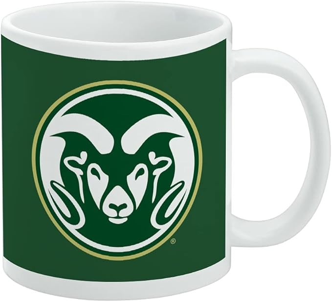 Colorado State Primary Logo Ceramic Coffee Mug, Novelty Gift Mugs for Coffee, Tea and Hot Drinks, 11oz, White