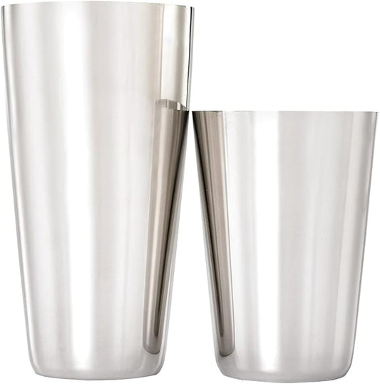 Barfly Superfly Tin Set Cocktail Shaker, (18 oz and 28 oz), Heavyweight Stainless, (M37161)