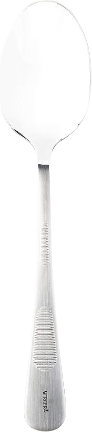 Mercer Culinary 18-8 Stainless Steel Plating Solid Spoon, 7-7/8 Inch,Silver